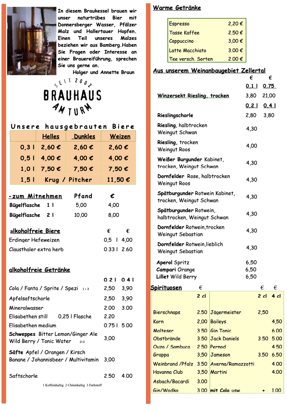 Featured - Brauhaus Speisekarte